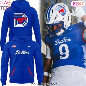 SMU Mustangs Football 2025 Design Blue Hoodie