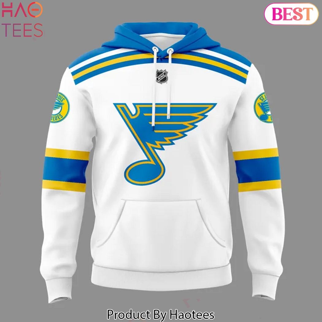 St. Louis Blues Fanatics White Away Hoodie St. Louis Blues Fanatics White Away Hoodie