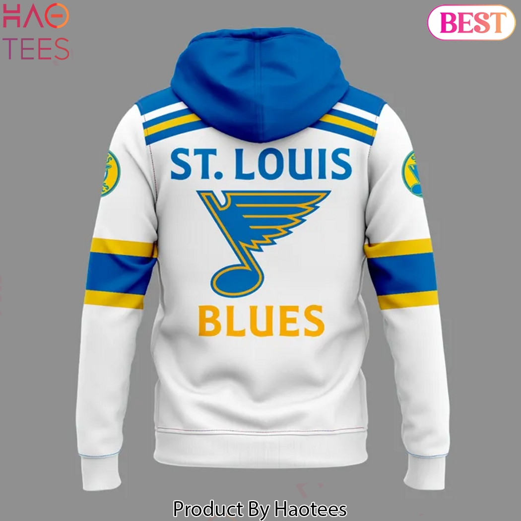 St. Louis Blues Fanatics White Away Hoodie St. Louis Blues Fanatics White Away Hoodie