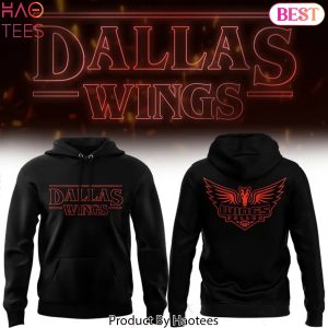 Stranger Things Dallas Wing Black Design Hoodie