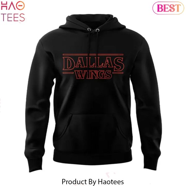 Stranger Things Dallas Wing Black Design Hoodie