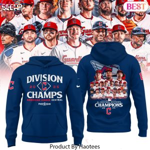 Cleveland Guardians 2025 AL Central Division Champions Design Hoodie