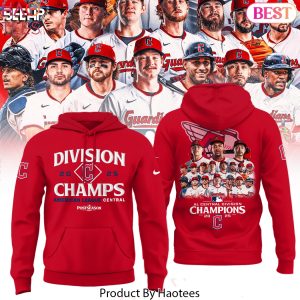 Cleveland Guardians 2025 AL Central Division Champions Design Hoodie – Red