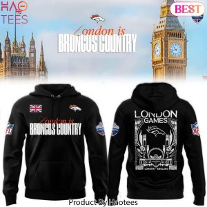 Denver Broncos NFL London game 2025 Hoodie – Black