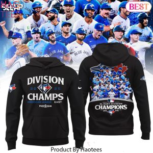 Toronto Blue Jays 2025 AL East Division Champions Hoodie – Black