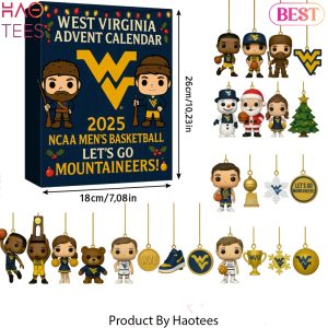 West Virginia Mountaineers 2025 Men Basketball Advent Calendar