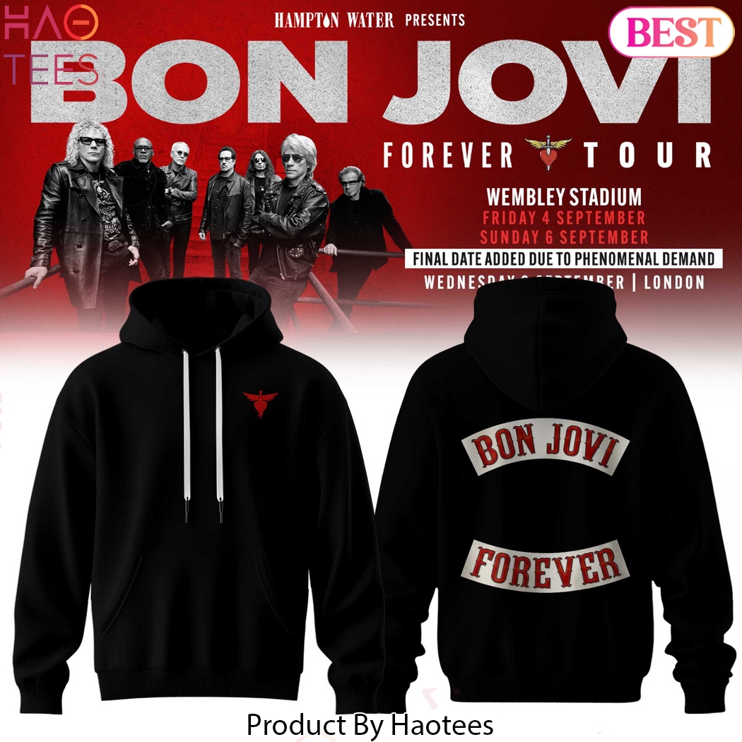 Bon Jovi Forever Tour 2026 Hoodie - Black Bon Jovi Forever Tour 2026 Hoodie - Black