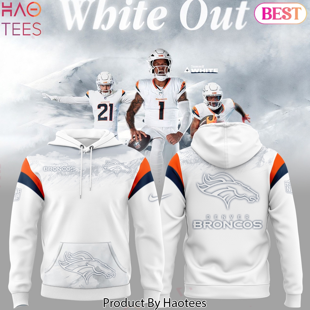 Denver Broncos Football White Out Christmas Hoodie Denver Broncos Football White Out Christmas Hoodie