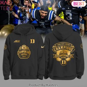 Duke Blue Devils 2025 ACC Champions Hoodie – Black