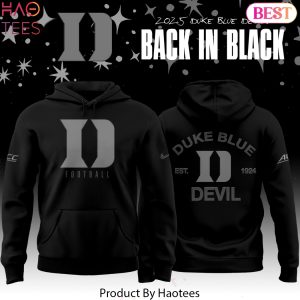 Duke Blue Devils Football Back In Black Hoodie