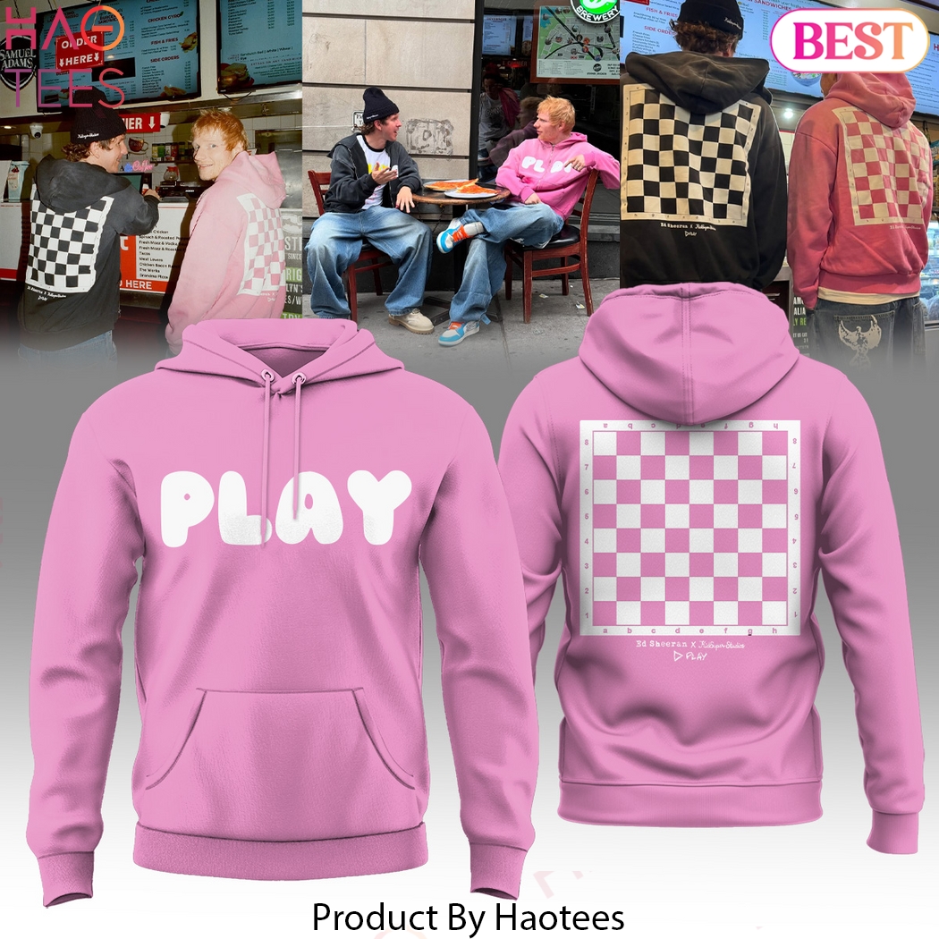 Ed Sheeran Play Tour Hoodie - Pink Ed Sheeran Play Tour Hoodie - Pink