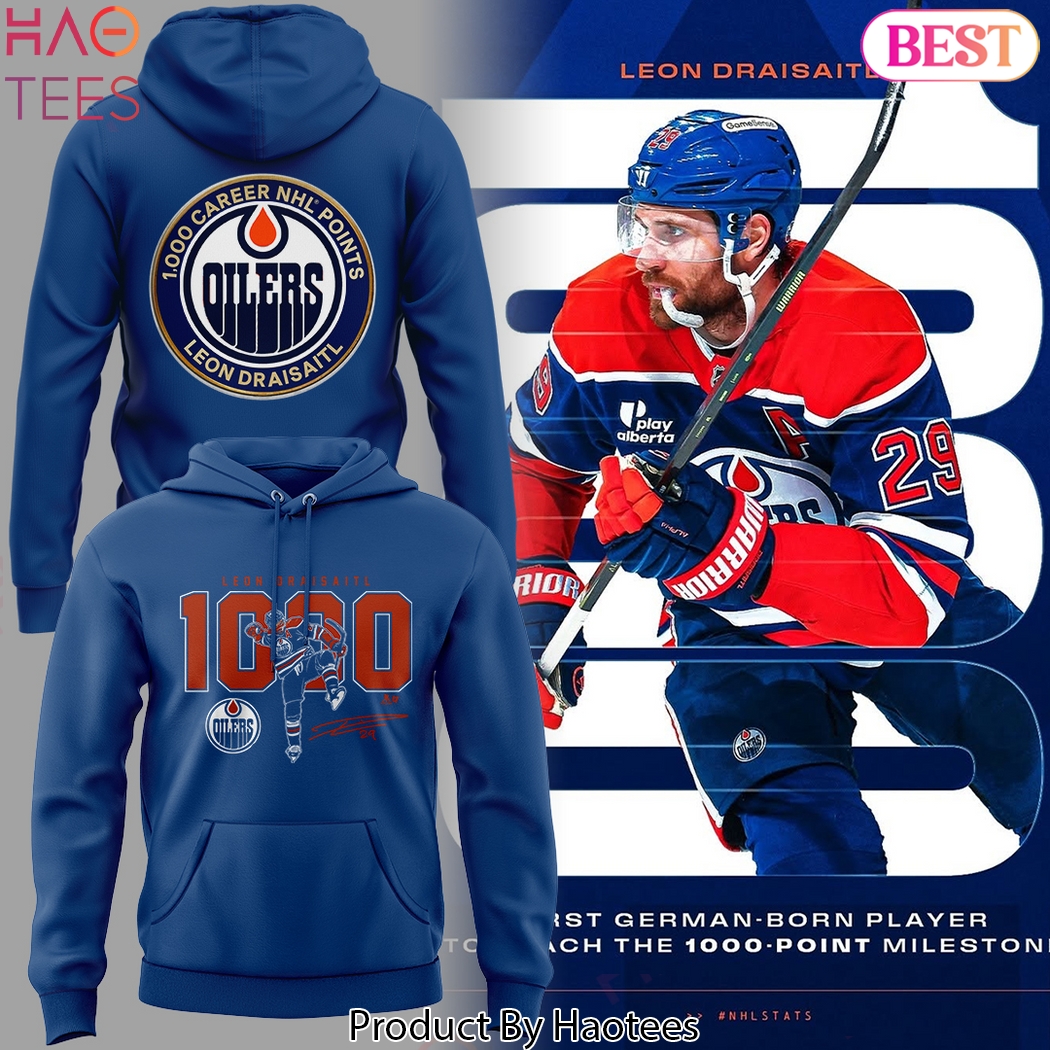 Edmonton Oilers 1000 Career Points Hoodie Edmonton Oilers 1000 Career Points Hoodie