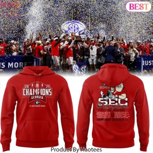 Georgia Bulldogs 2025 SEC Football Champions Red Hoodie