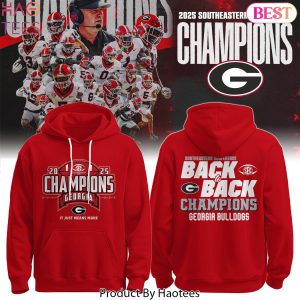 Georgia Bulldogs 2025 SEC Football Conference Champions Red Hoodie