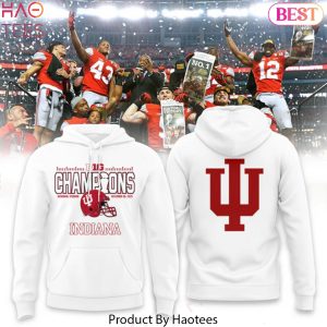 Indiana Hoosiers 2025 Big Ten Champion Hoodie – White