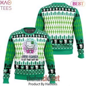 Kitty Just Smoke And Let That Shit Go Ugly Christmas Sweater