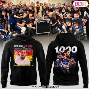 Leon Draisaitl Edmonton Oilers 1000 Career NHL Points Hoodie Leon Draisaitl Edmonton Oilers 1000 Career NHL Points Hoodie
