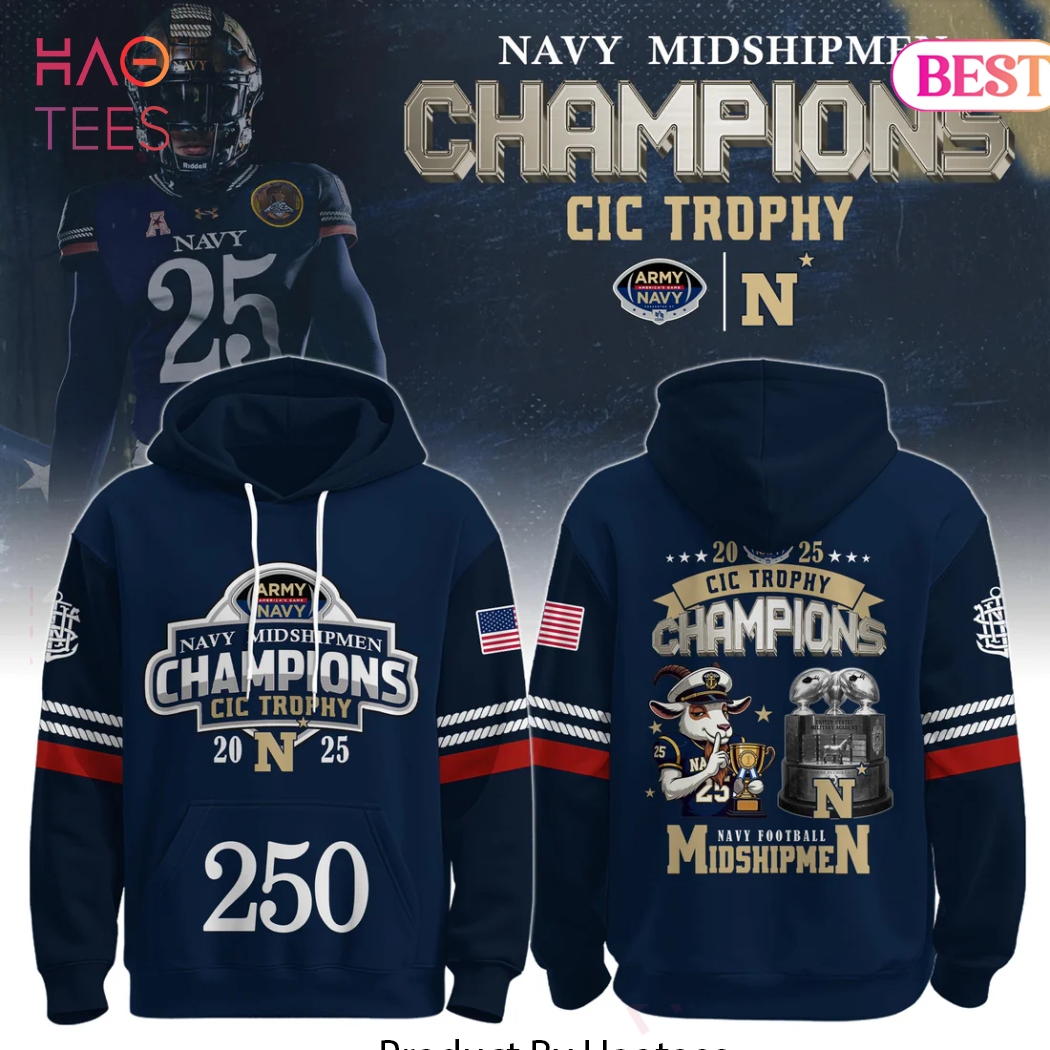 Navy Midshipmen Football Champions Cic Trophy Hoodie Navy Midshipmen Football Champions Cic Trophy Hoodie