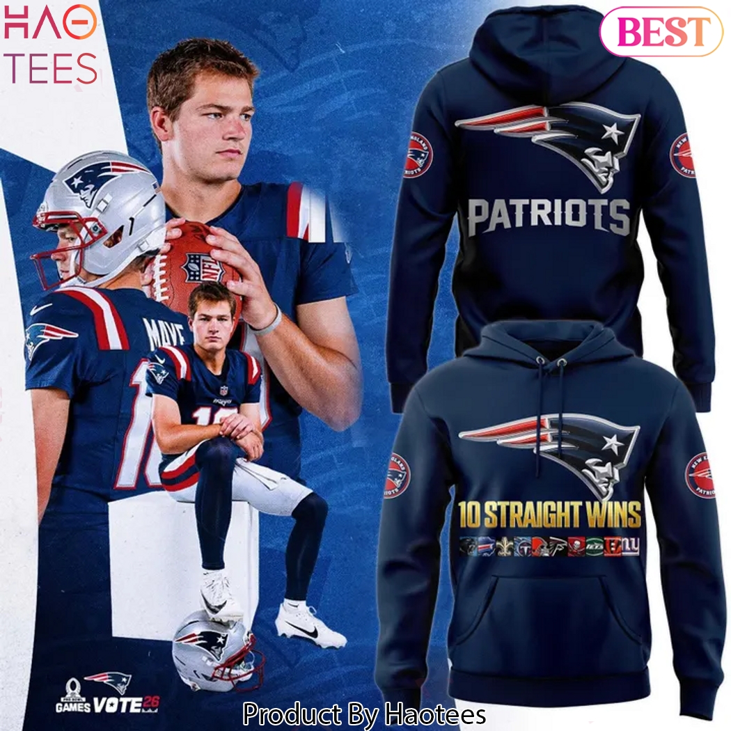 New England Patriots 10 Straight Wins Hoodie New England Patriots 10 Straight Wins Hoodie
