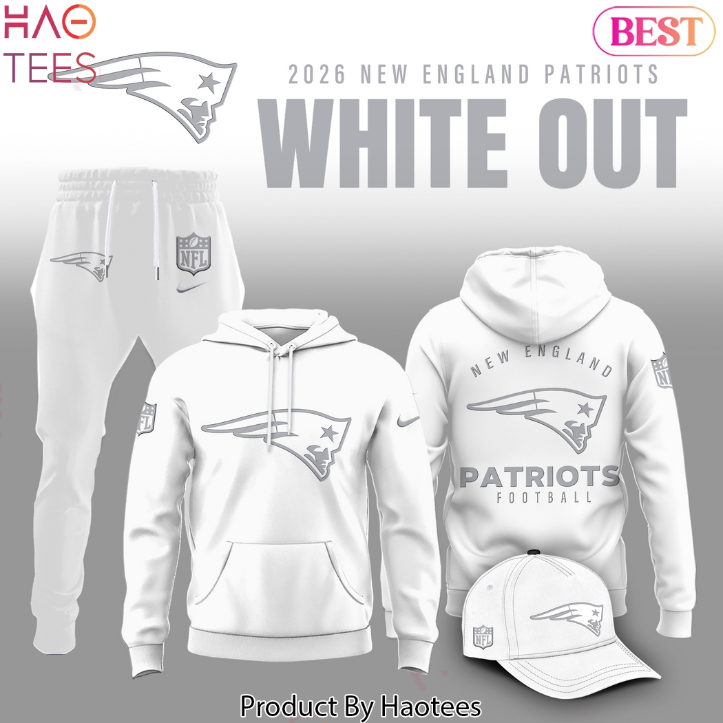 New England Patriots 2026 White Out Hoodie New England Patriots 2026 White Out Hoodie