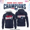 New England Patriots 2025 AFC East Division Champions White Hoodie