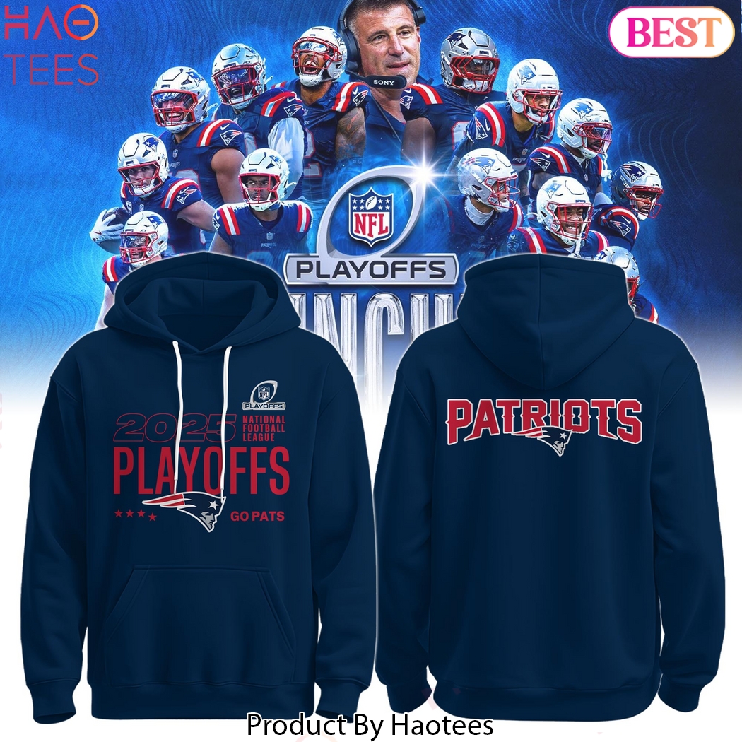 New England Patriots Heather Charcoal NFL Playoffs 2025 Go Pats Hoodie New England Patriots Heather Charcoal NFL Playoffs 2025 Go Pats Hoodie
