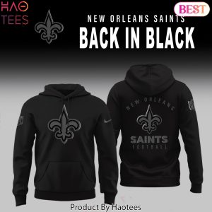 New Orleans Saints 2025 Back In Black Hoodie