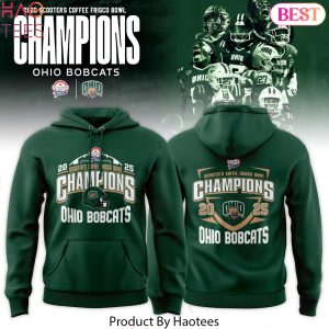 Ohio Bobcats 2025 Scooter Coffee Frisco Bowl Champions Hoodie