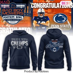 Penn State Nittany Lion Football Bad Boy Mowers Pinstripe Bowl Champions Hoodie