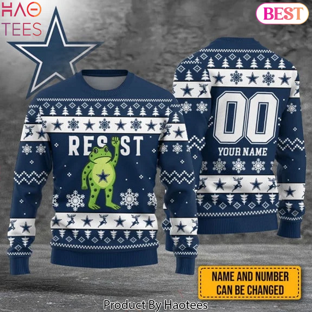 Personalized Dallas Cowboys Resist Ugly Sweater Personalized Dallas Cowboys Resist Ugly Sweater
