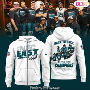 Philadelphia Eagles 2025 NFC East Division Champions Back To Back Zip Hoodie