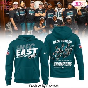 Philadelphia Eagles 2025 NFC East Division Champions Back To Back Hoodie – Green