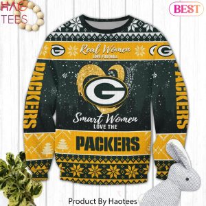 Real Women Love Football Smart Women Love The Green Bay Packers Ugly Christmas Sweater