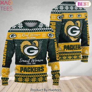 Real Women Love Football Smart Women Love The Green Bay Packers Ugly Christmas Sweater