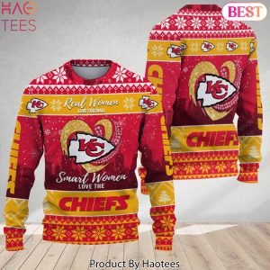 Real Women Love Football Smart Women Love The Kansas City Chiefs Ugly Christmas Sweater
