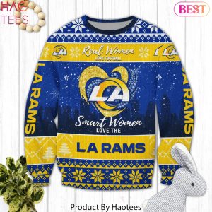 Real Women Love Football Smart Women Love The Los Angeles Rams Ugly Christmas Sweater