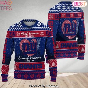Real Women Love Football Smart Women Love The New York Giants Ugly Christmas Sweater