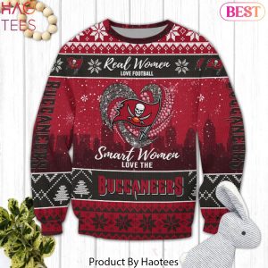 Real Women Love Football Smart Women Love The Tampa Bay Buccaneers Christmas Sweater