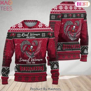 Real Women Love Football Smart Women Love The Tampa Bay Buccaneers Christmas Sweater