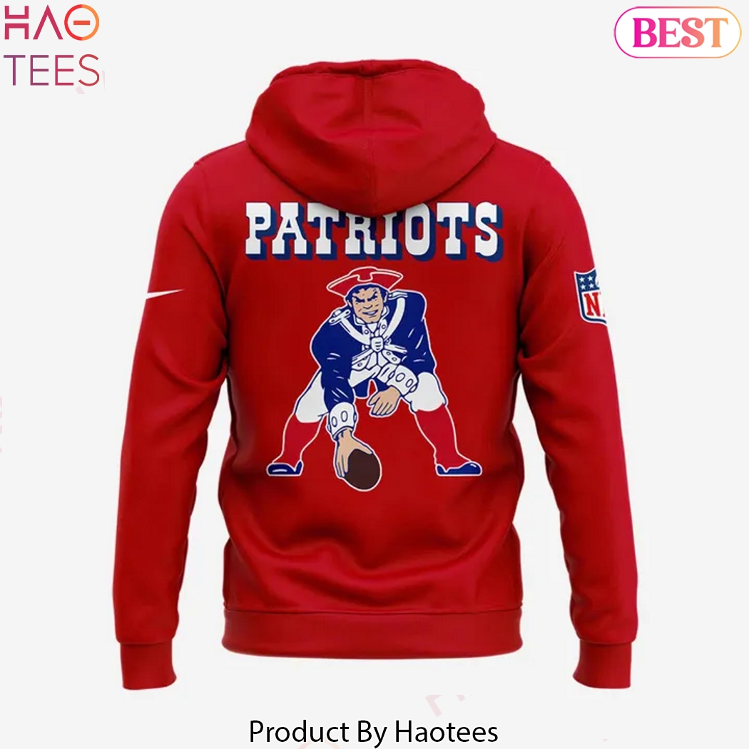 Red New England Patriots Team Authentic Logo Hoodie Red New England Patriots Team Authentic Logo Hoodie