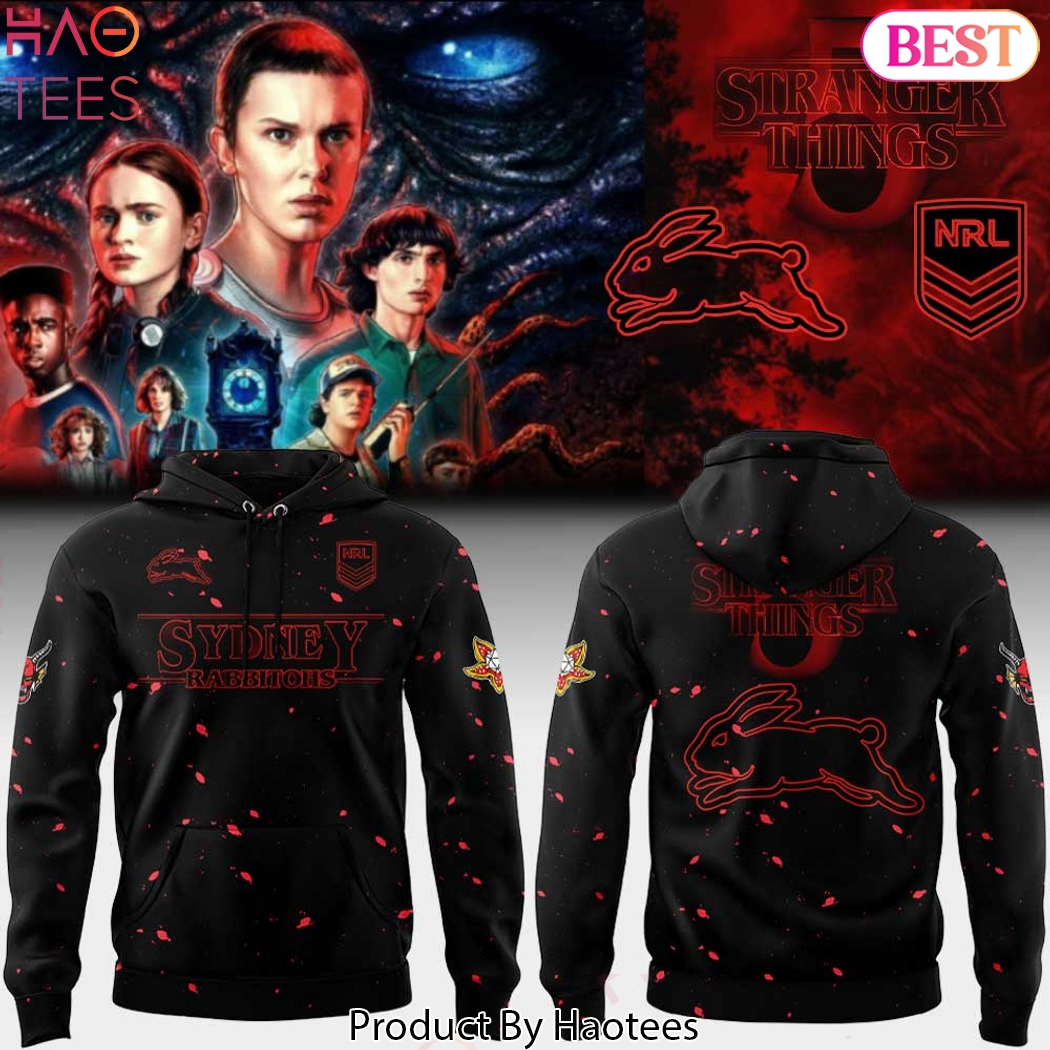 South Sydney Rabbitohs Stranger Things Hoodie South Sydney Rabbitohs Stranger Things Hoodie
