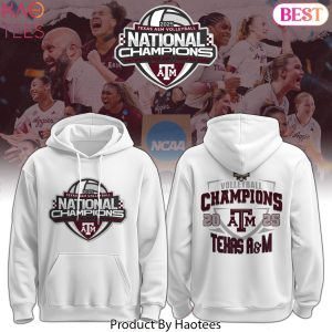 Texas A&M Aggies 2025 NCAA Womens Volleyball National Champions Hoodie – White