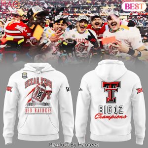 Texas Tech Red Raiders Big 12 Champions 2025 White Hoodie