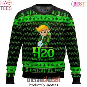 The Legend Of Marijuana Breath Of The Weed Ugly Christmas Sweater
