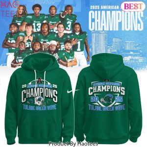 Tulane Green Wave 2025 AAC Football Champions Hoodie