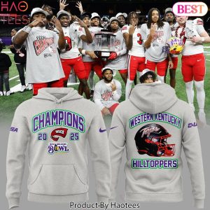 Western Kentucky Hilltoppers 2025 New Orleans Bowl Champions Hoodie