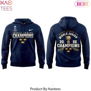 2026 IIHF World Junior Champions Sweden National Ice Hockey Team Hoodie
