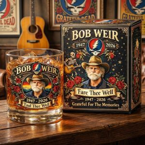 Bob Weir Grateful Dead Memorial Whiskey Glass