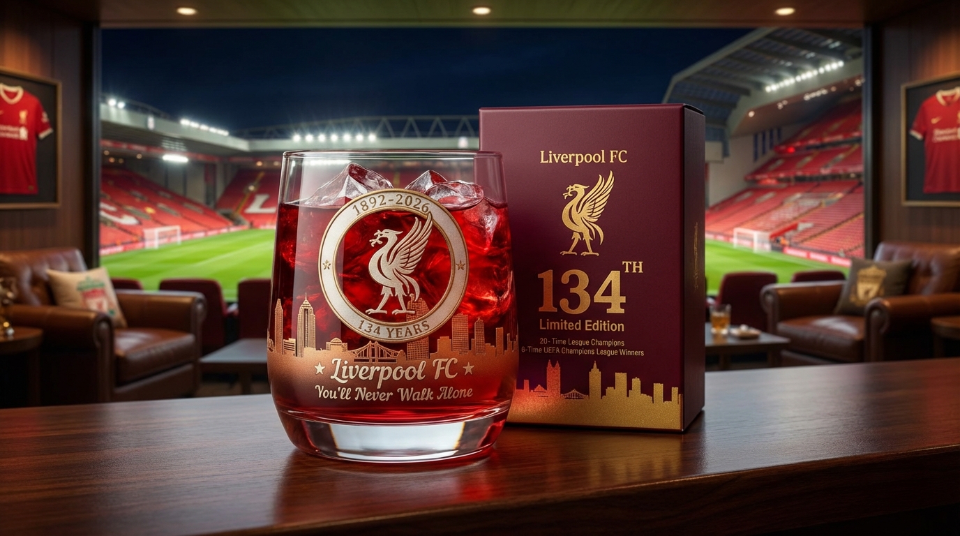 Liverpool FC 134th Anniversary Whiskey Glass Liverpool FC 134th Anniversary Whiskey Glass