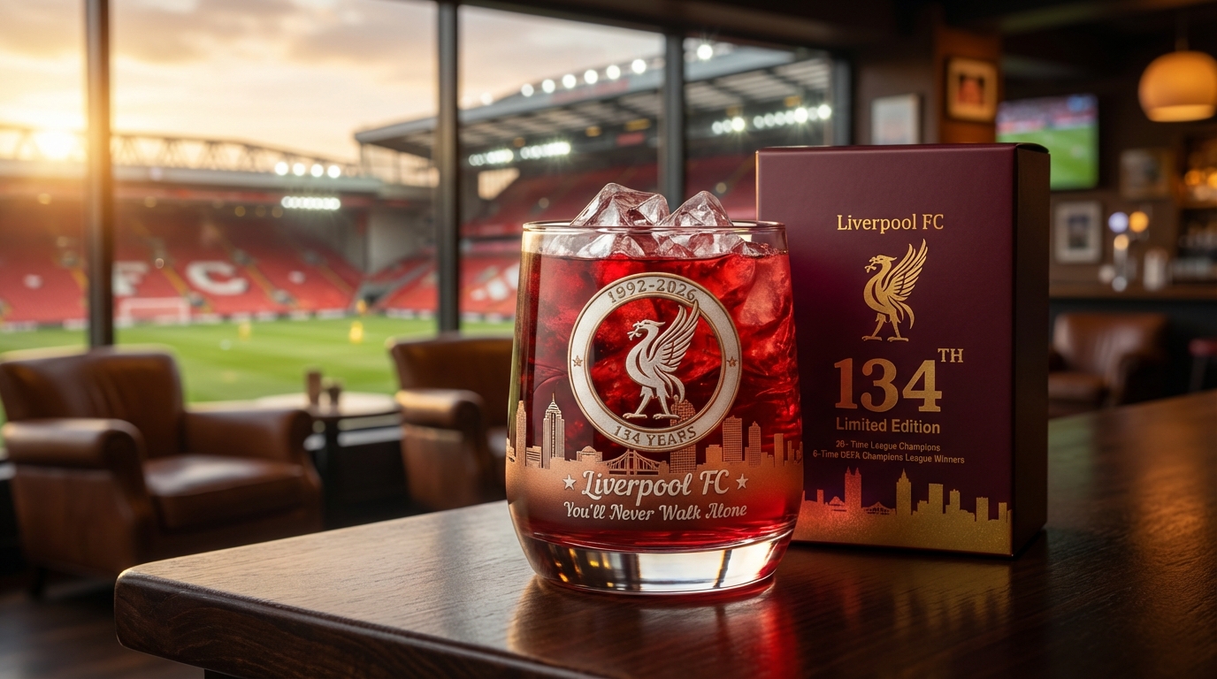 Liverpool FC 134th Anniversary Whiskey Glass Liverpool FC 134th Anniversary Whiskey Glass